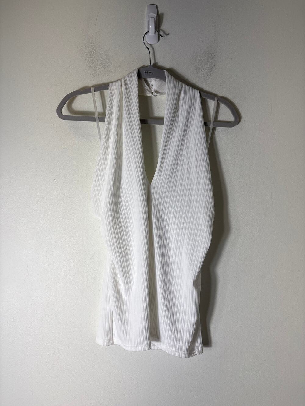 Ann Taylor White Halter Top Sz s